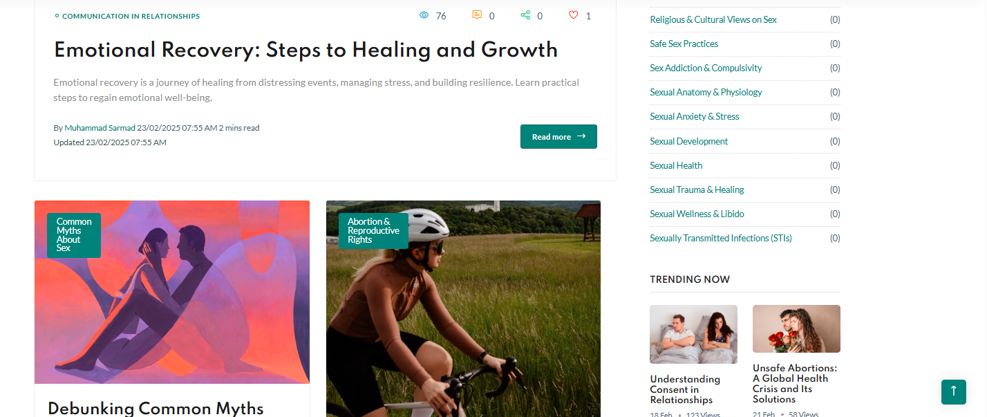 Smart Sex Education | Reliable Sexual Health Information Portal - Screenshot