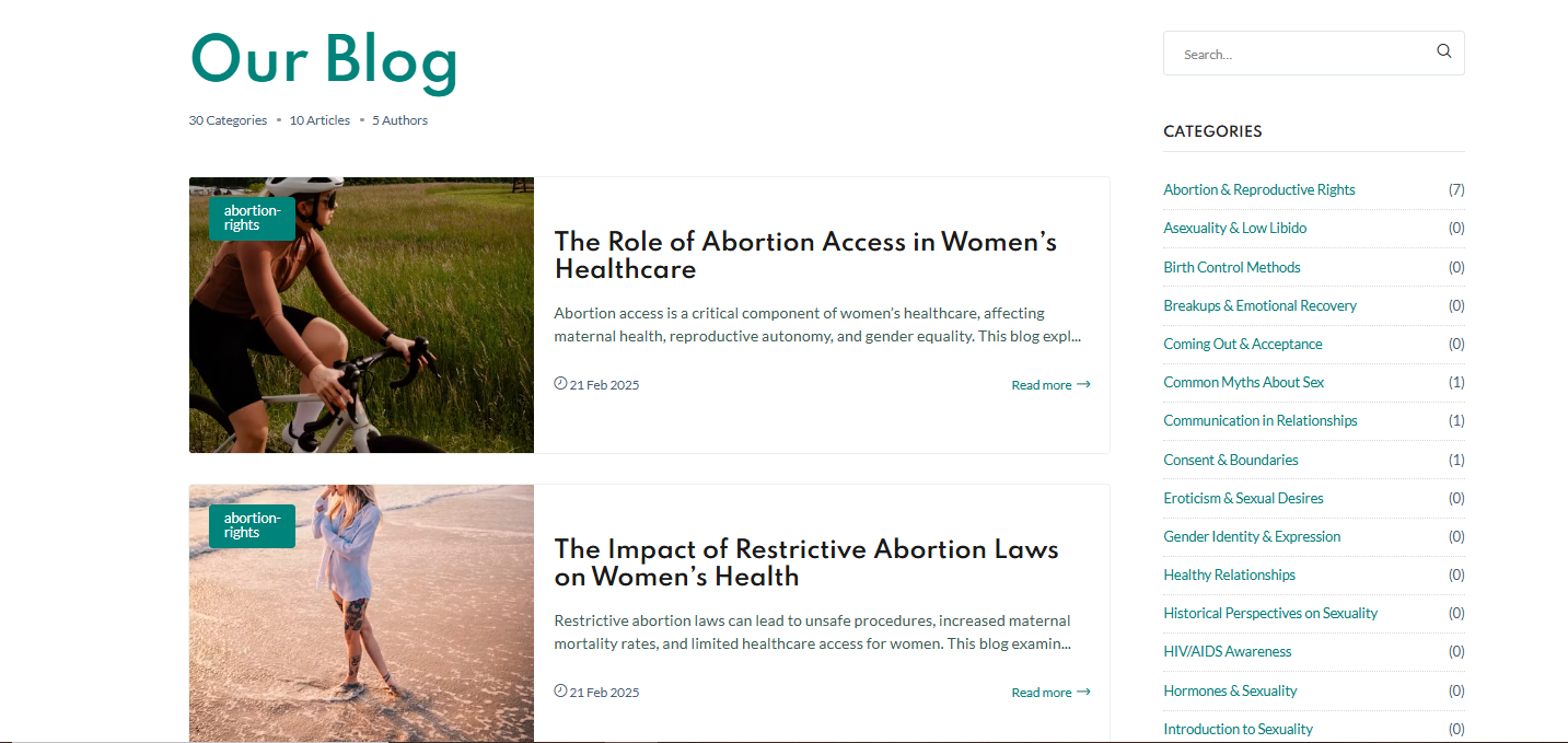 Smart Sex Education | Reliable Sexual Health Information Portal - Screenshot